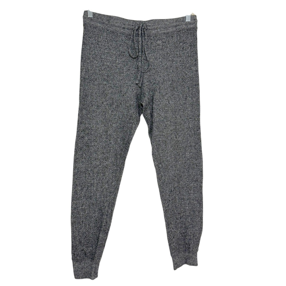 American Eagle Ahh-Mazingly Soft Gray Marl Ribbed Knit Joggers Womens Large